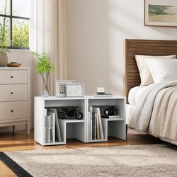 White Bedside Tables Nightstand Cabinet 40x30x40 cm 2 Pack