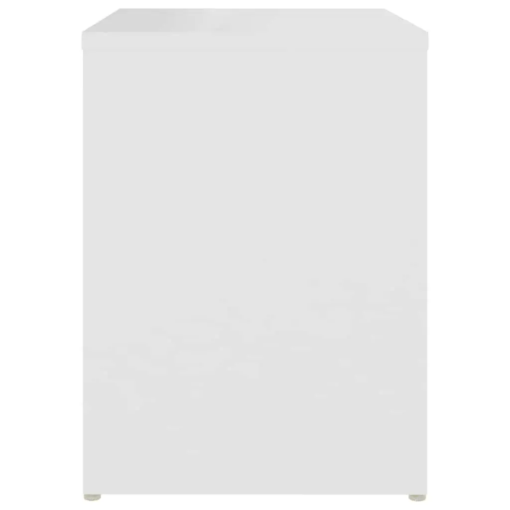 Bedside Table Nightstand Cabinet White 40x30x40 cm Engineered Wood 2 Piece