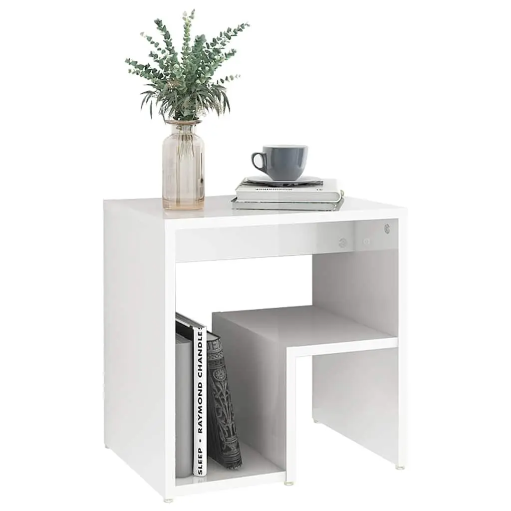 Bedside Tables White High Gloss 40 x 30 x 40 cm Engineered Wood 2 pcs