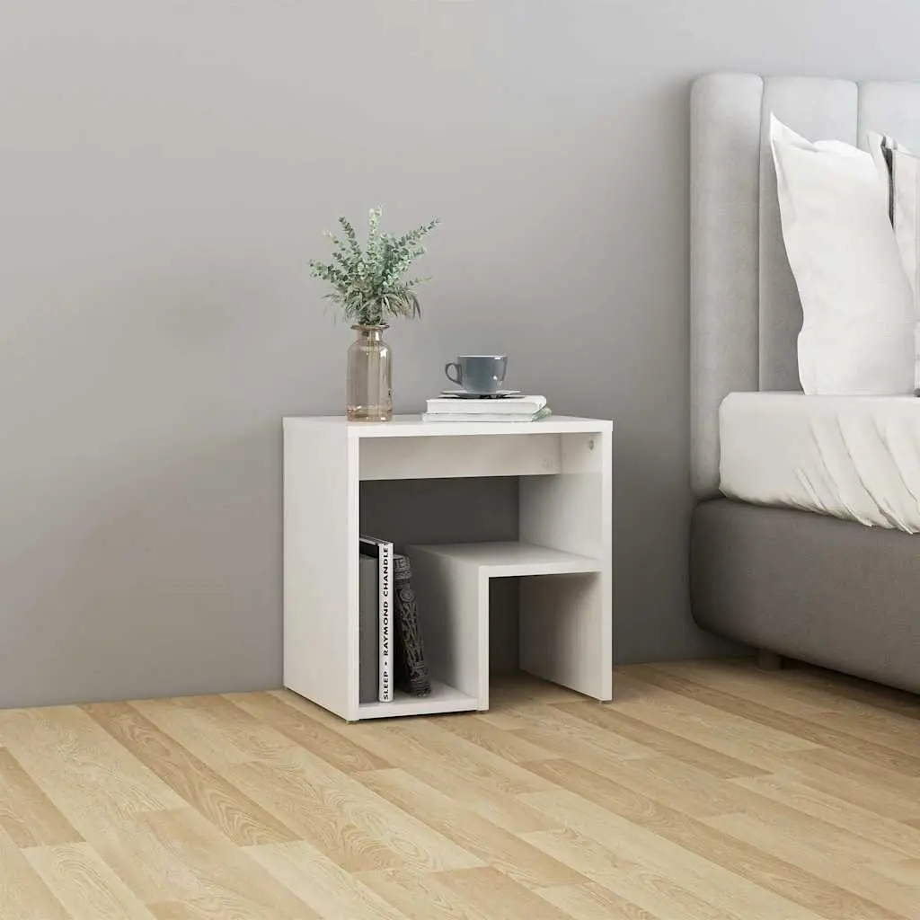 Bedside Tables White High Gloss 40 x 30 x 40 cm Engineered Wood 2 pcs
