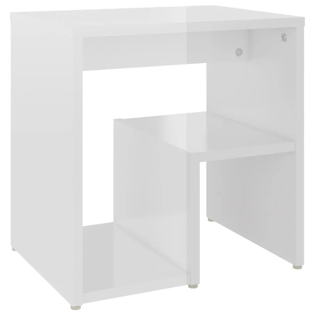 Bedside Tables White High Gloss 40 x 30 x 40 cm Engineered Wood 2 pcs