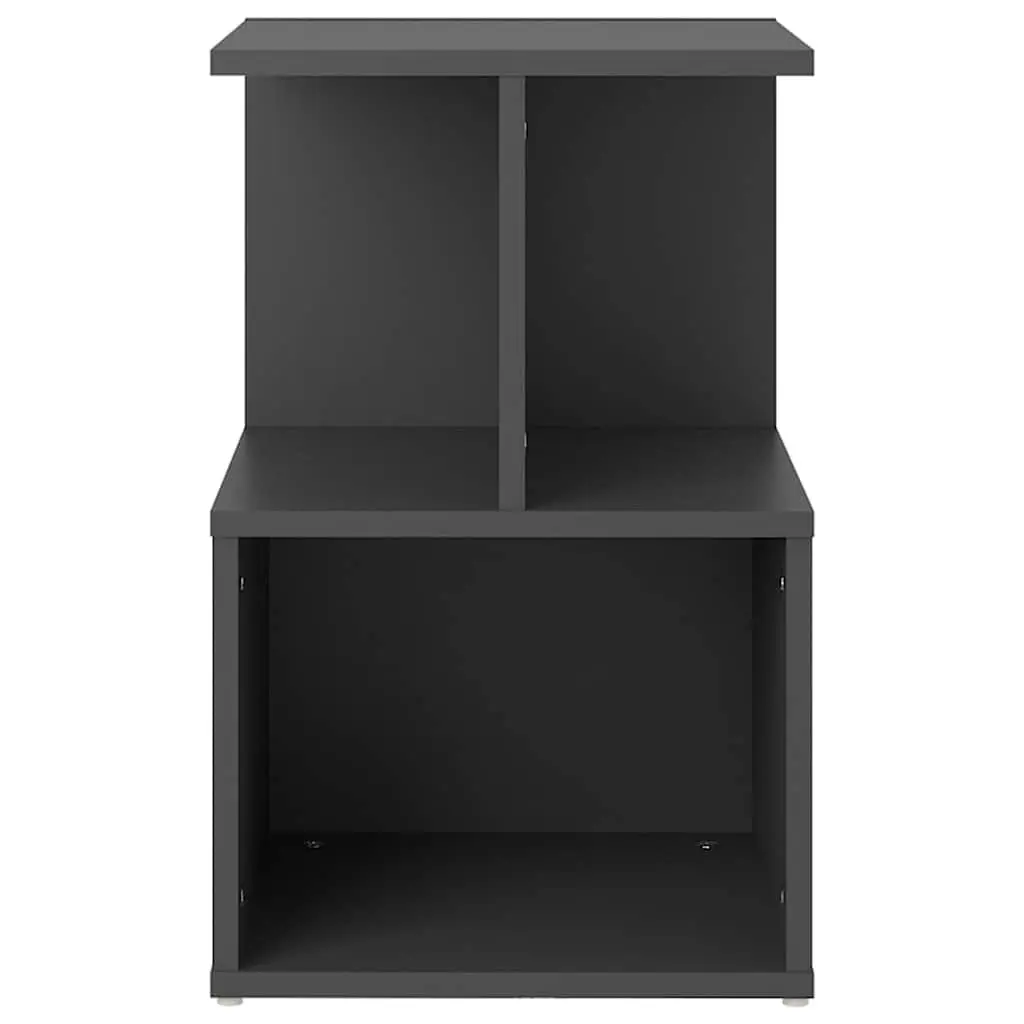 Bedside Cabinet Set Grey Open Compartments 35 x 35 x 55 cm Engineered Wood