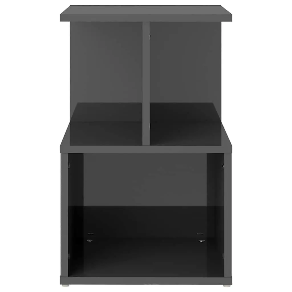 Bedside Cabinets High Gloss Grey 35 x 35 x 55 cm Engineered Wood 2 pcs
