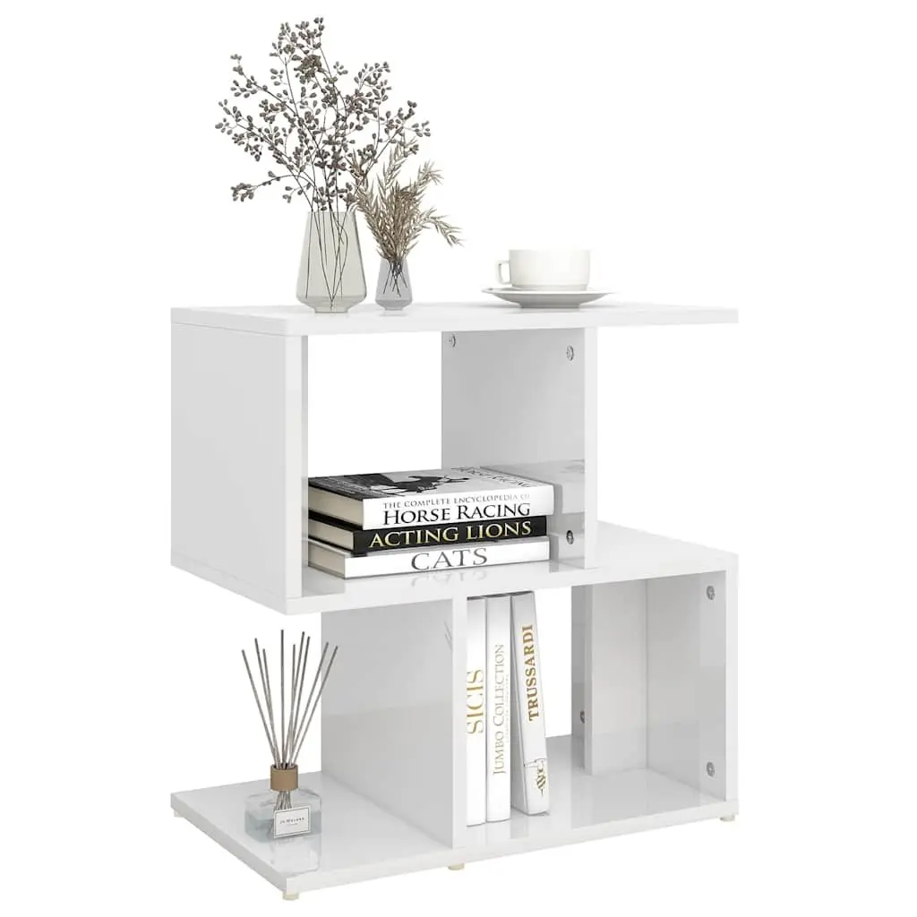 Bedside Cabinet Set White High Gloss 50 x 30 x 51.5 cm Engineered Wood