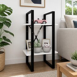 White 2-Tier Book Cabinet for Cozy Spaces