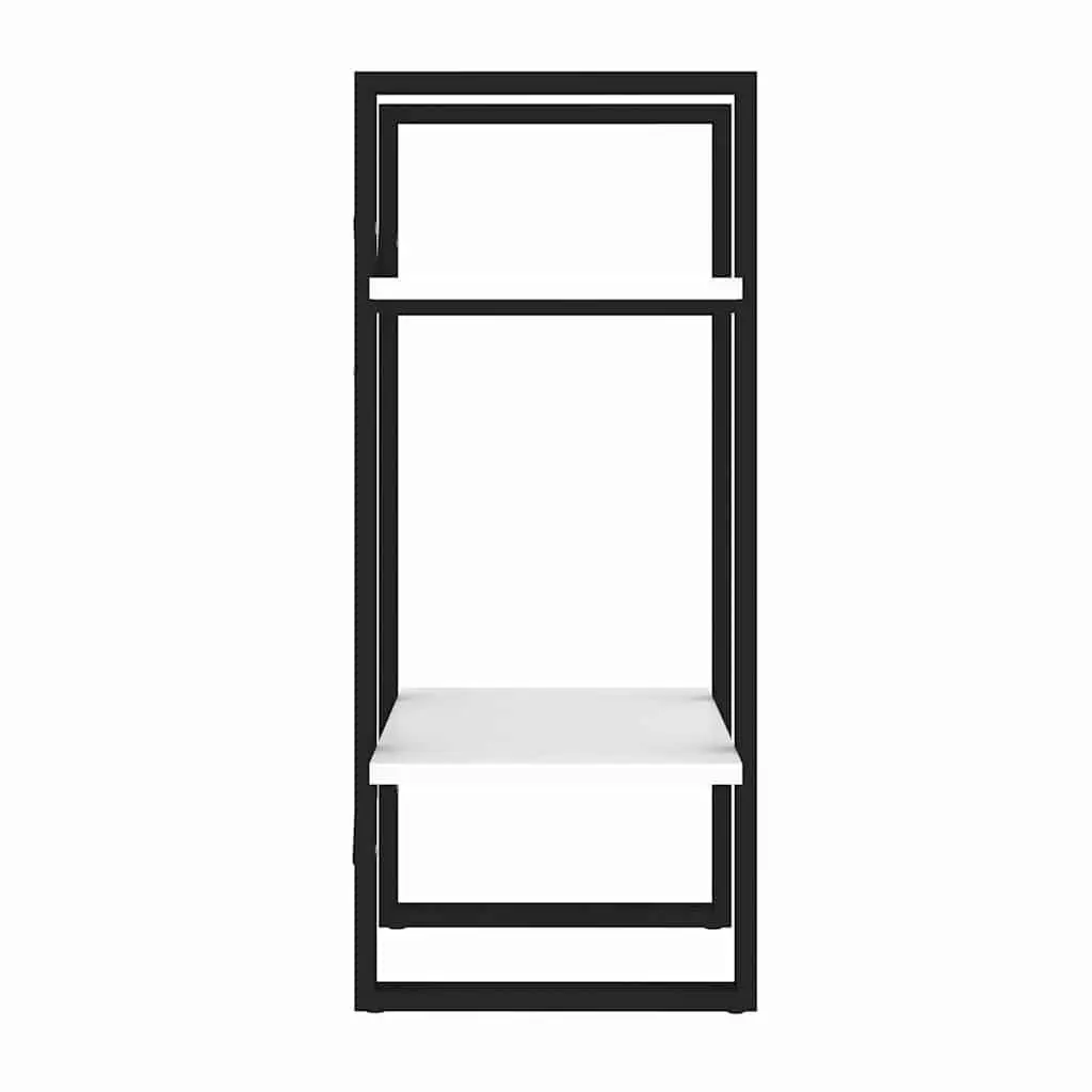2-Tier Book Cabinet White 40x30x70 cm Engineered Wood Storage Shelving Unit Bookcase Display