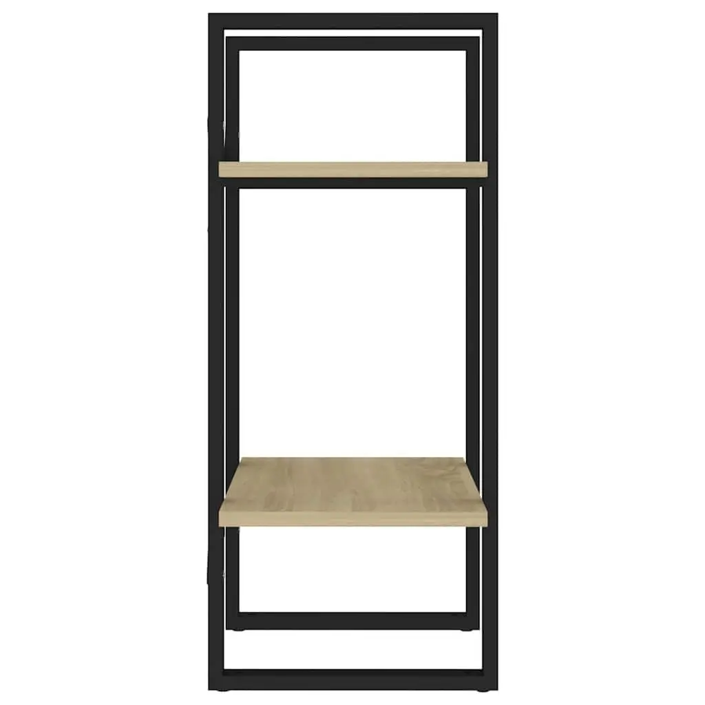 2-Tier Book Cabinet Brown Standing Bookshelf 40x30x70cm Engineered Wood