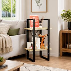 Warm Brown 2-Tier Book Cabinet for Cozy Spaces