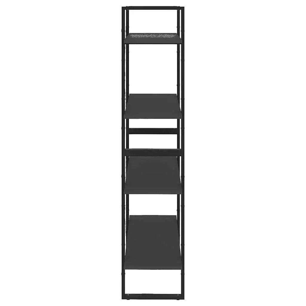4-Tier Book Cabinet Grey Engineered Wood Shelving Storage Unit Display Shelf
