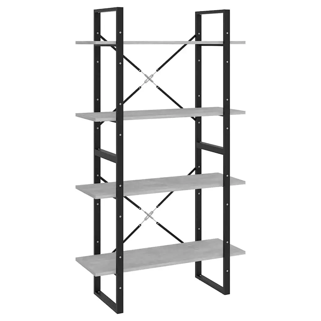 4-Tier Book Cabinet in Grey