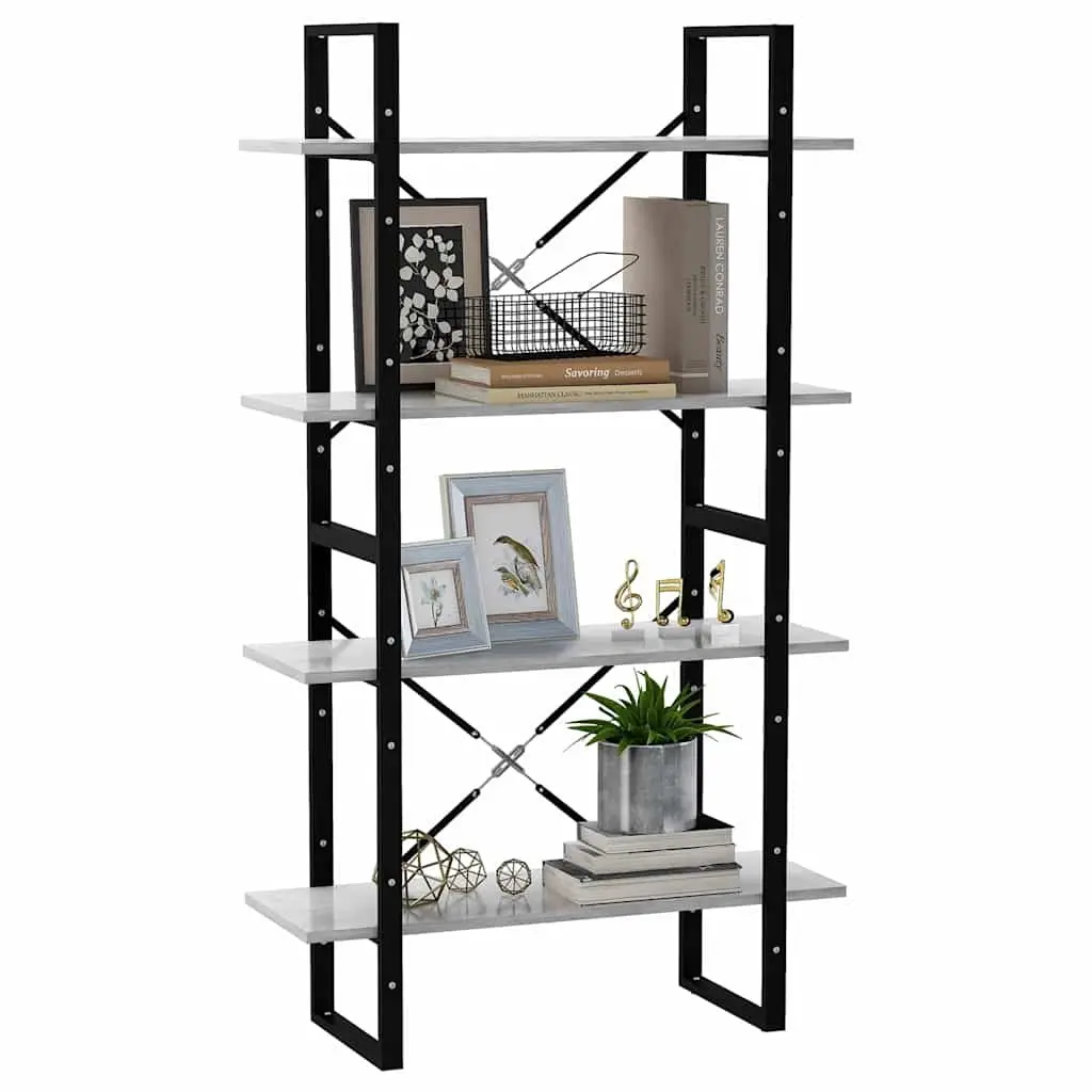 4-Tier Book Cabinet in Grey