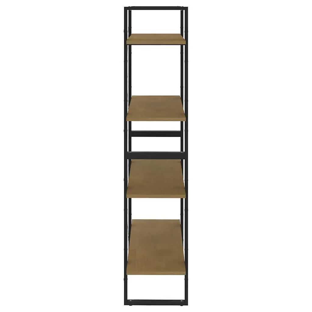4-Tier Solid Pine Wood Book Cabinet 80x30x140cm