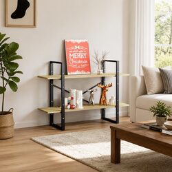 Warm 2-Tier Book Cabinet in Sonoma Oak