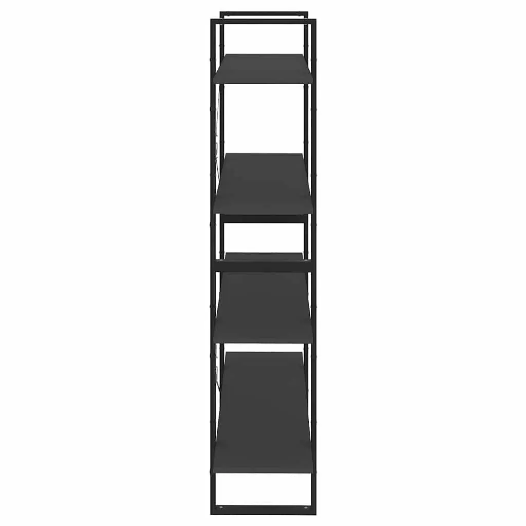 4-Tier Bookshelf Grey Engineered Wood Storage Cabinet Home Office Display Shelves