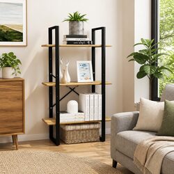 Brown Solid Pine Wood Storage Shelf 60x30x105 cm