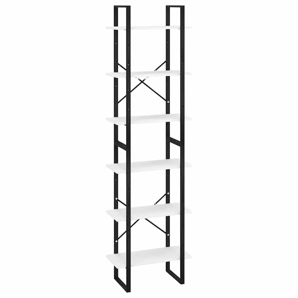 White Storage Shelf Bookcase 60x30x210 cm