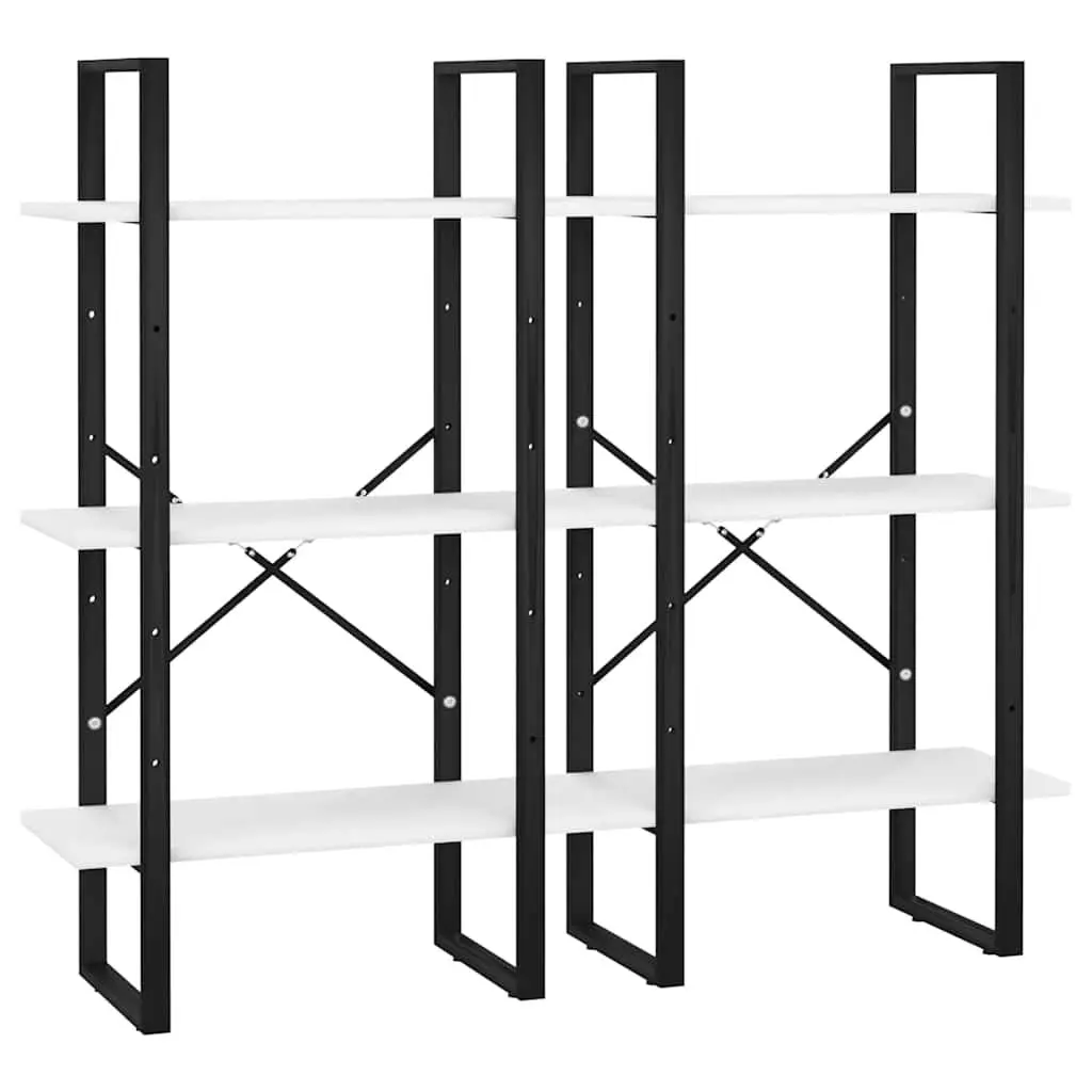 White Storage Shelf Bookcase 60x30x210 cm