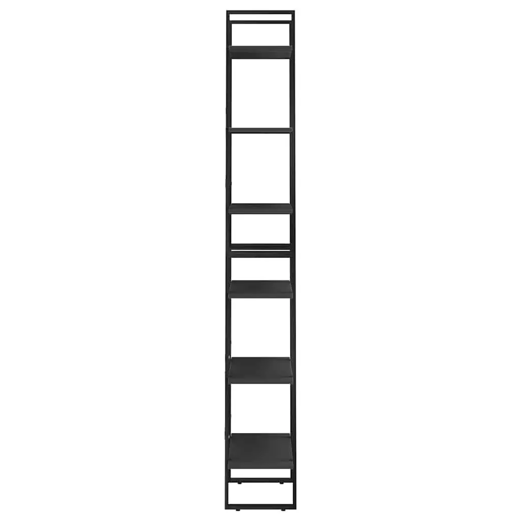 Black Storage Shelf 60x30x210 cm Bookcase Display Stand