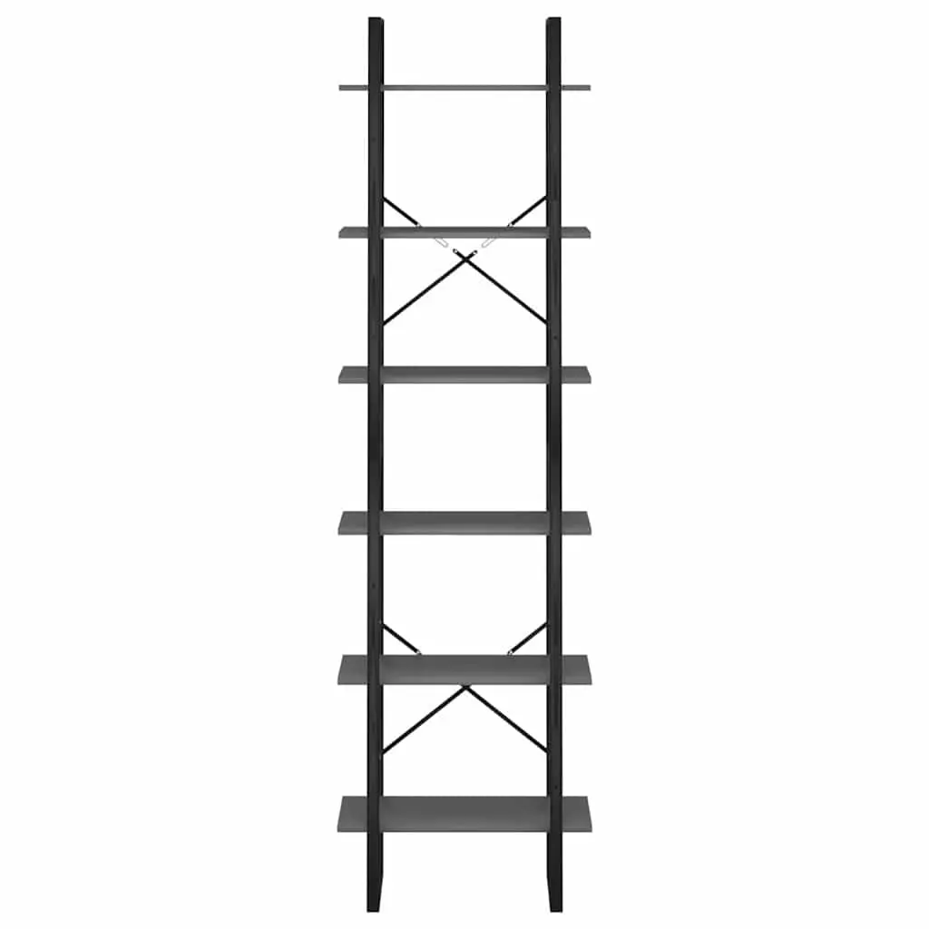 Grey Bookcase Shelving Unit for Home and Kitchen