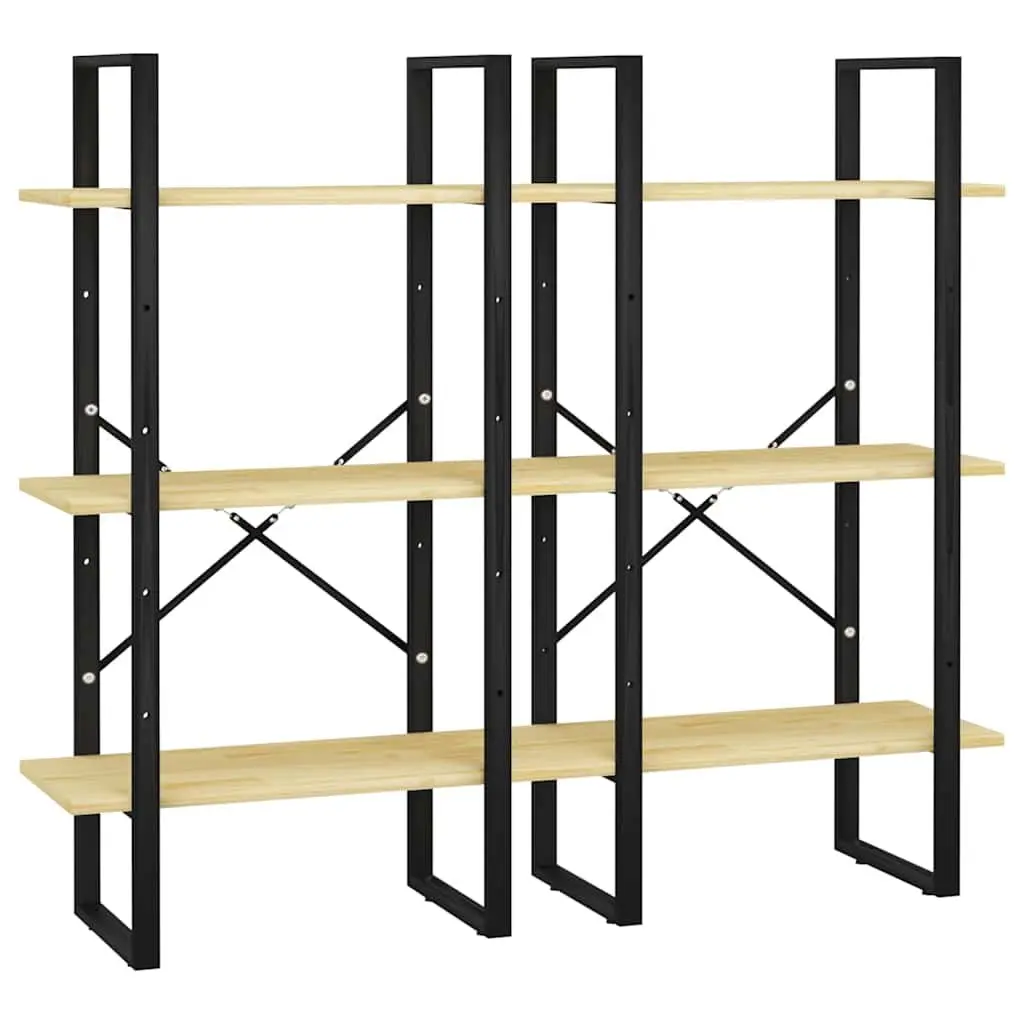 Wooden Bookcase 60x30x210 cm Storage Shelf Display Unit