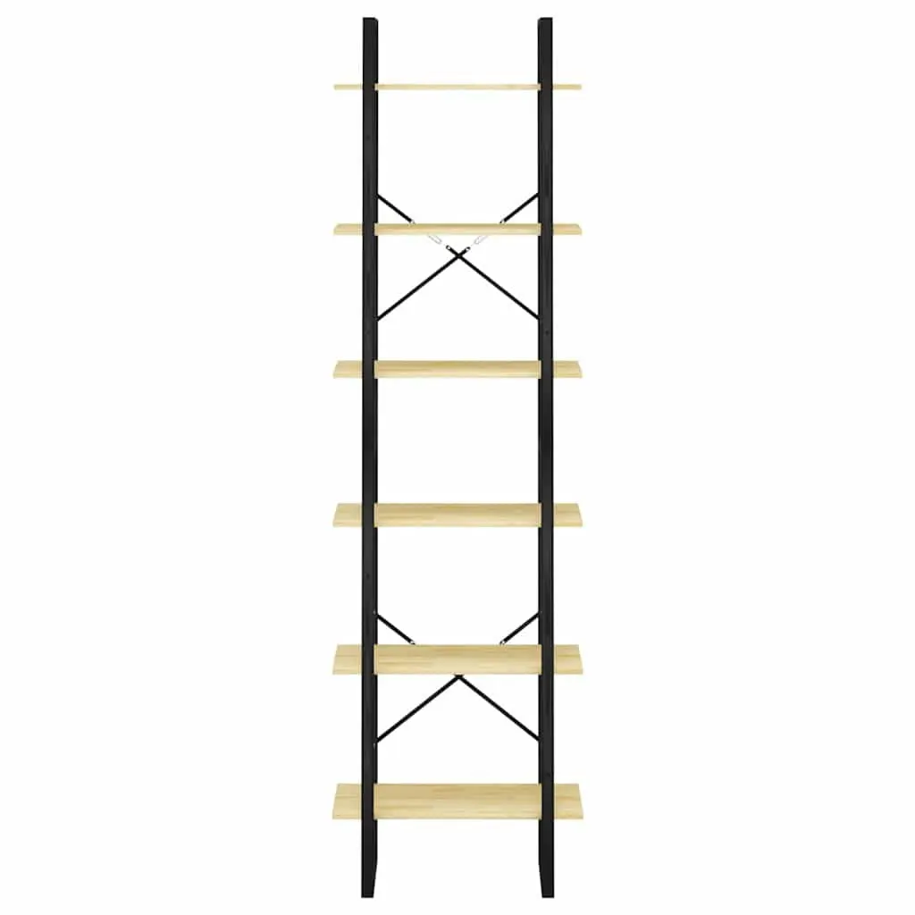 Wooden Bookcase 60x30x210 cm Storage Shelf Display Unit