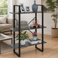 Grey Book Cabinet for Cozy Living Spaces