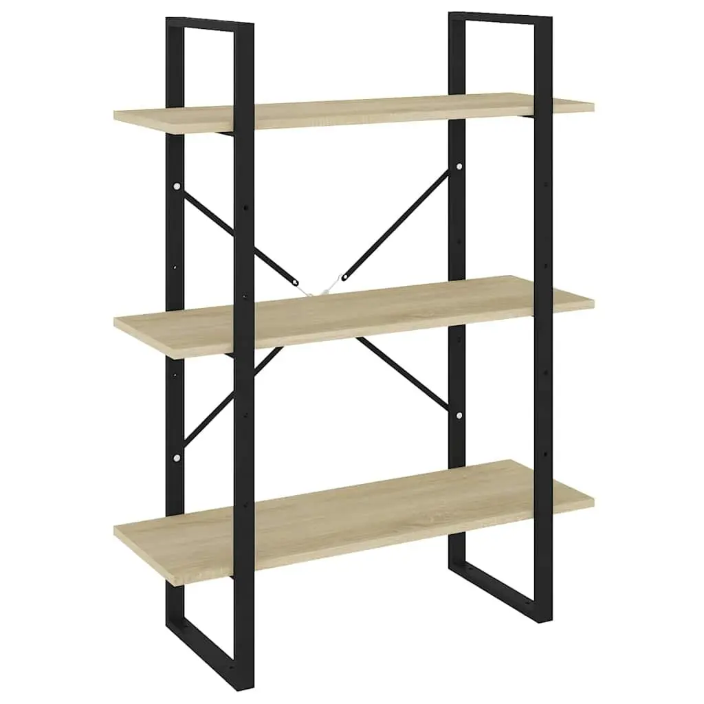 Brown Engineered Wood Book Cabinet with 3 Storage Shelves