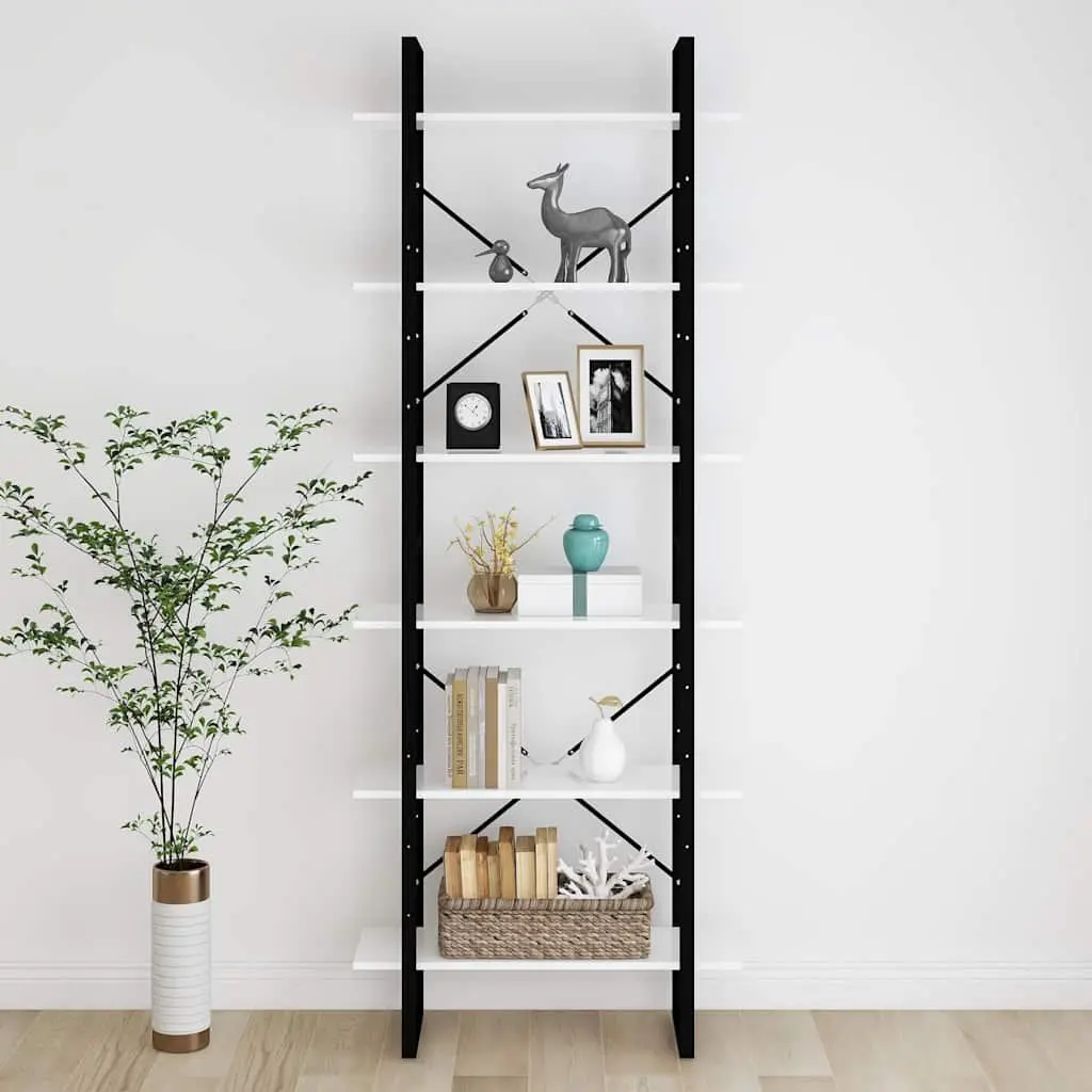 High Cabinet White 80x30x210 cm Engineered Wood Tall Shelving Unit