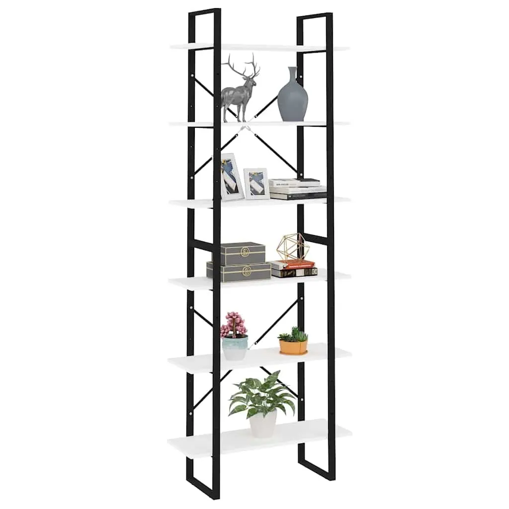 High Cabinet White 80x30x210 cm Engineered Wood Tall Shelving Unit