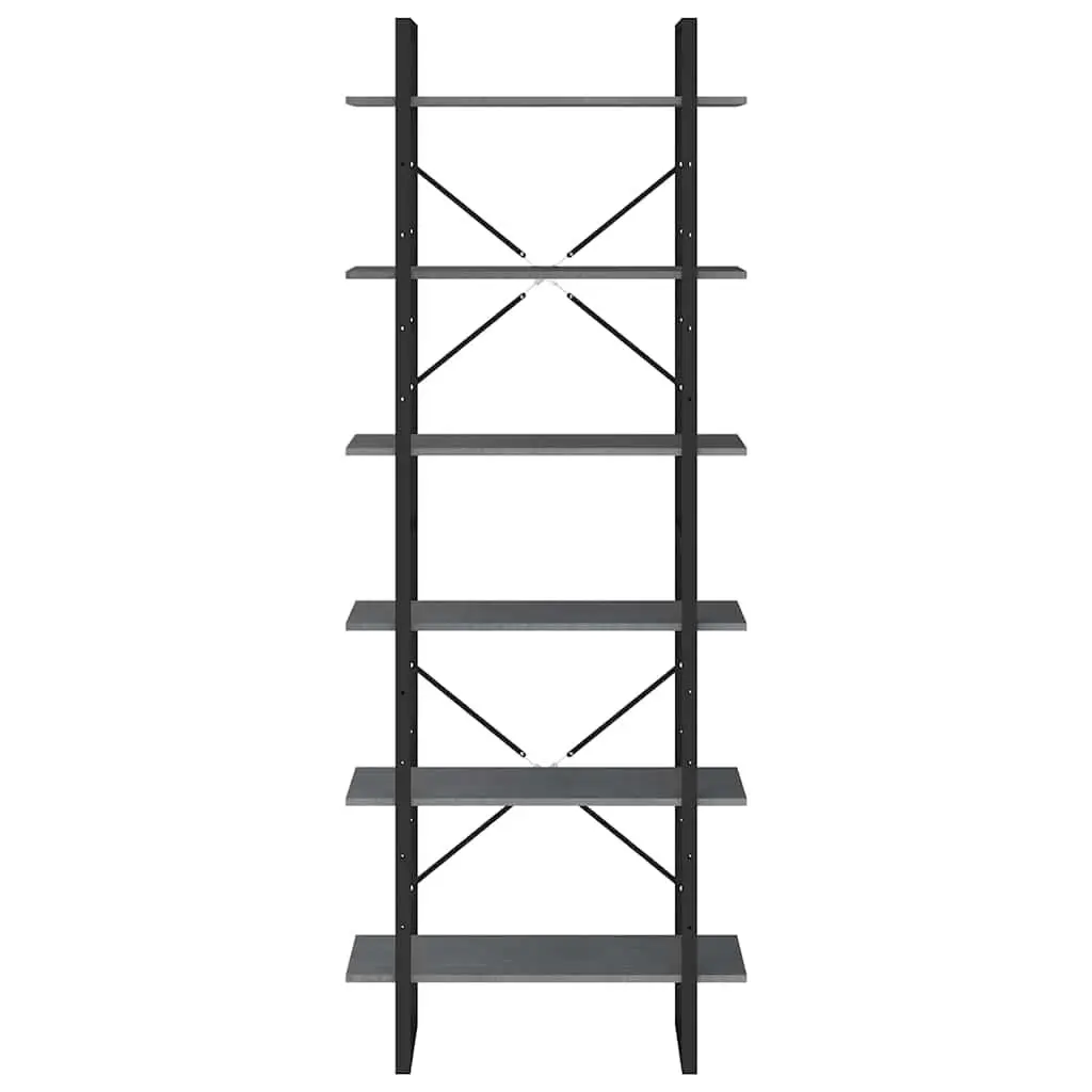 High Cabinet Shelving Unit in Grey 80x30x210 cm