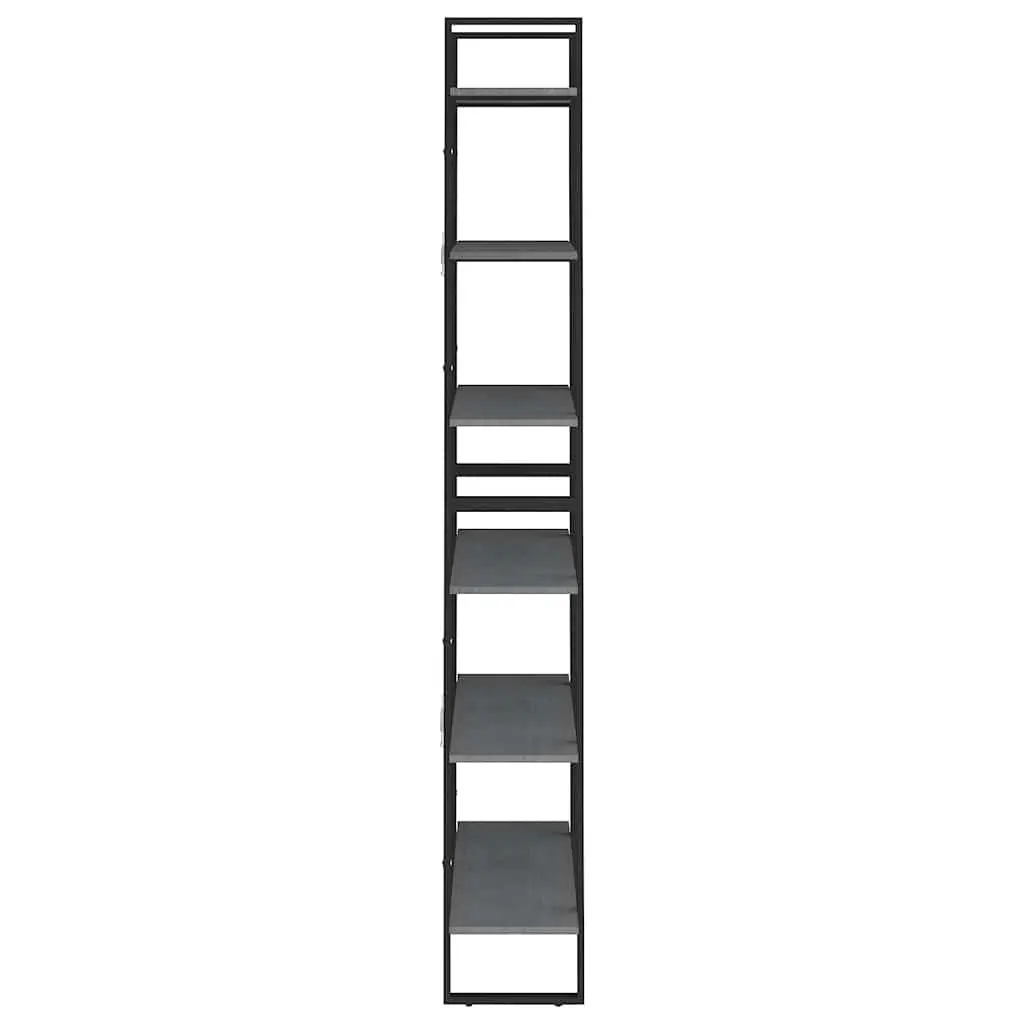 High Cabinet Shelving Unit in Grey 80x30x210 cm