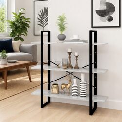Stylish Grey Book Cabinet for Modern Living Spaces