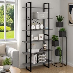 Grey Solid Pine Wood High Storage Cabinet