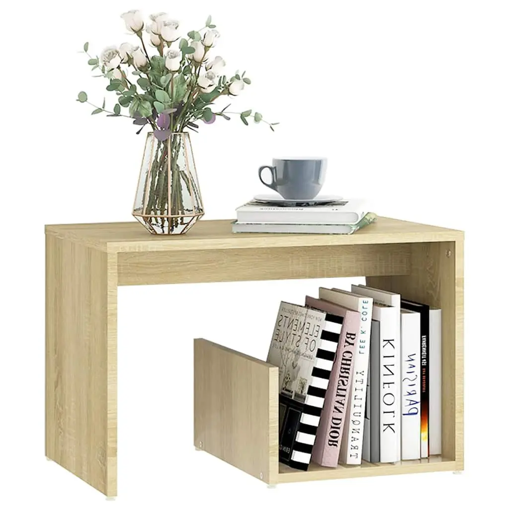 Side Table Sonoma Oak Brown Engineered Wood 59 x 36 x 38 cm