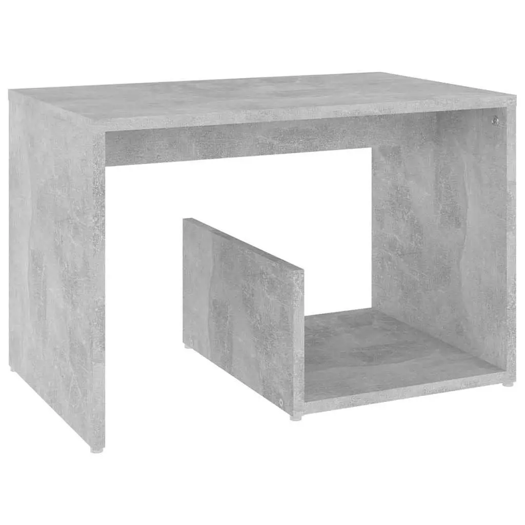 End Table Grey Modern Accent Side Coffee Table Engineered Wood 59W x 36D x 38H cm
