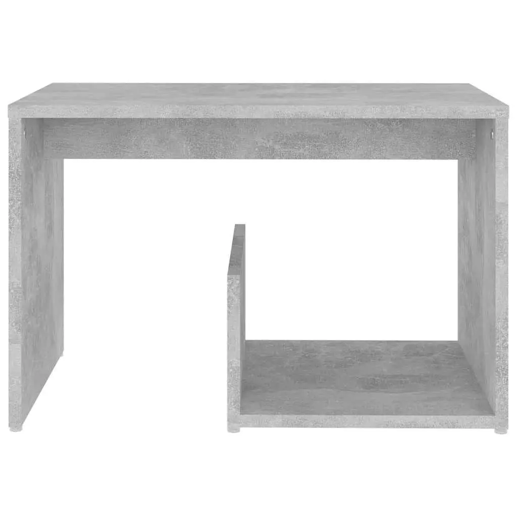 End Table Grey Modern Accent Side Coffee Table Engineered Wood 59W x 36D x 38H cm