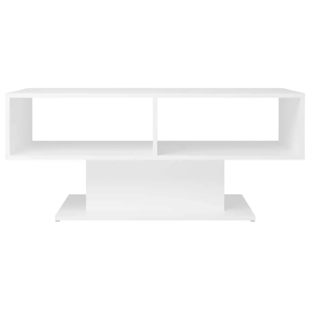 Coffee Table White Modern 103.5 x 50 x 44.5 cm Engineered Wood
