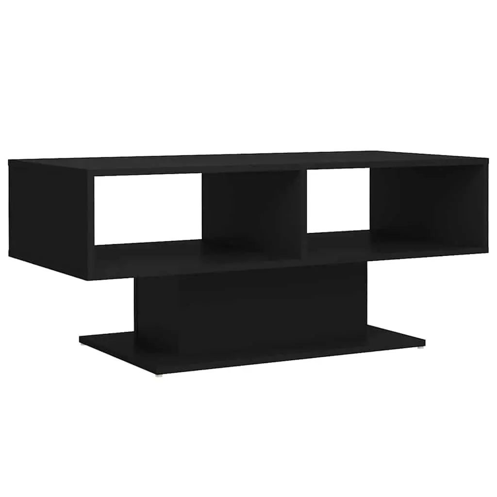 Coffee Table Black Modern 103.5 x 50 x 44.5 cm Engineered Wood