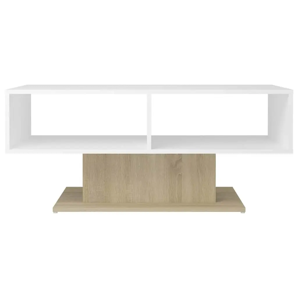 Coffee Table White Contemporary 103.5 x 50 x 44.5 cm Engineered Wood