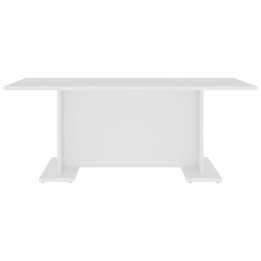 Coffee Table Modern White 103.5L x 60W x 40H cm Engineered Wood