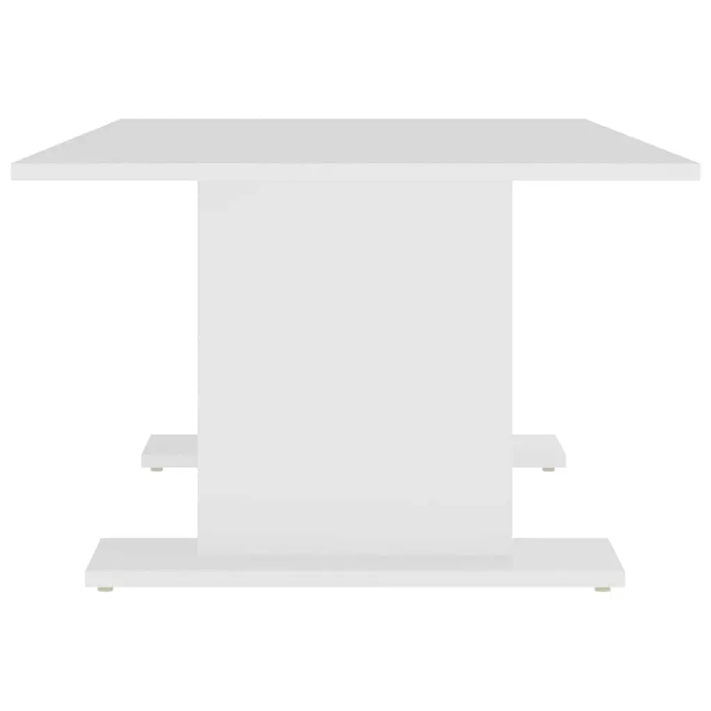 Coffee Table Modern White 103.5L x 60W x 40H cm Engineered Wood