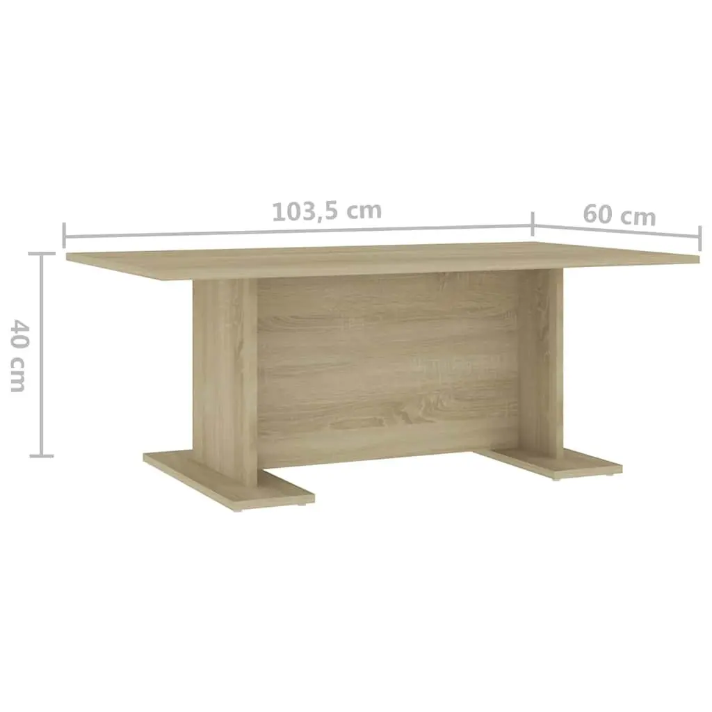Coffee Table Sonoma Oak Design Modern Accent Living Room Couch Side Table