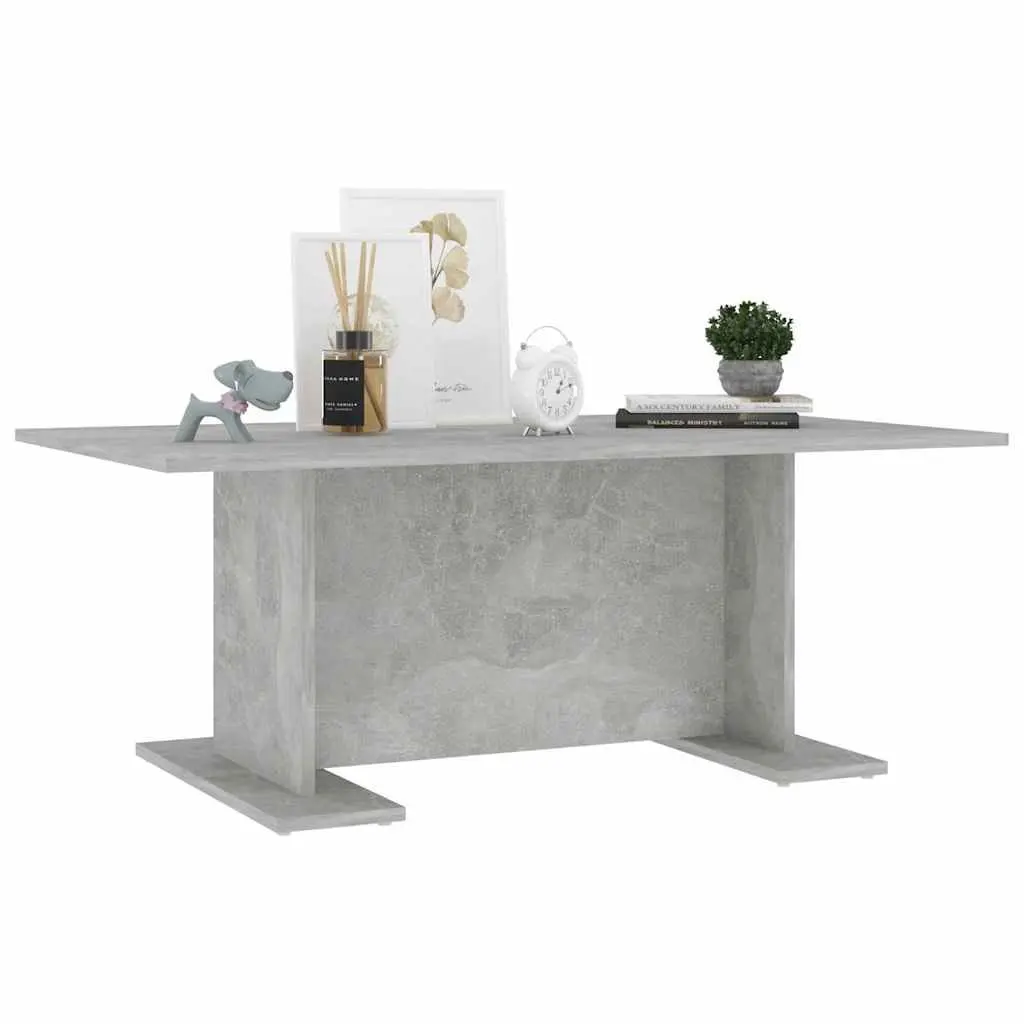 Engineered Wood Coffee Table Grey Modern 103.5L x 60W x 40H cm