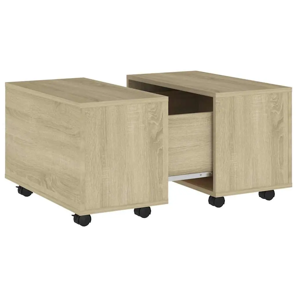 Sonoma Oak Extendable Coffee Table with Wheels
