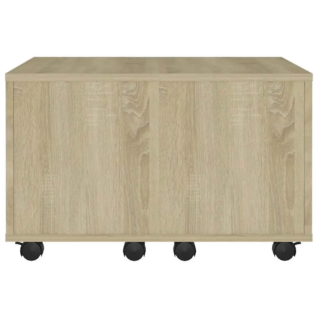 Sonoma Oak Extendable Coffee Table with Wheels