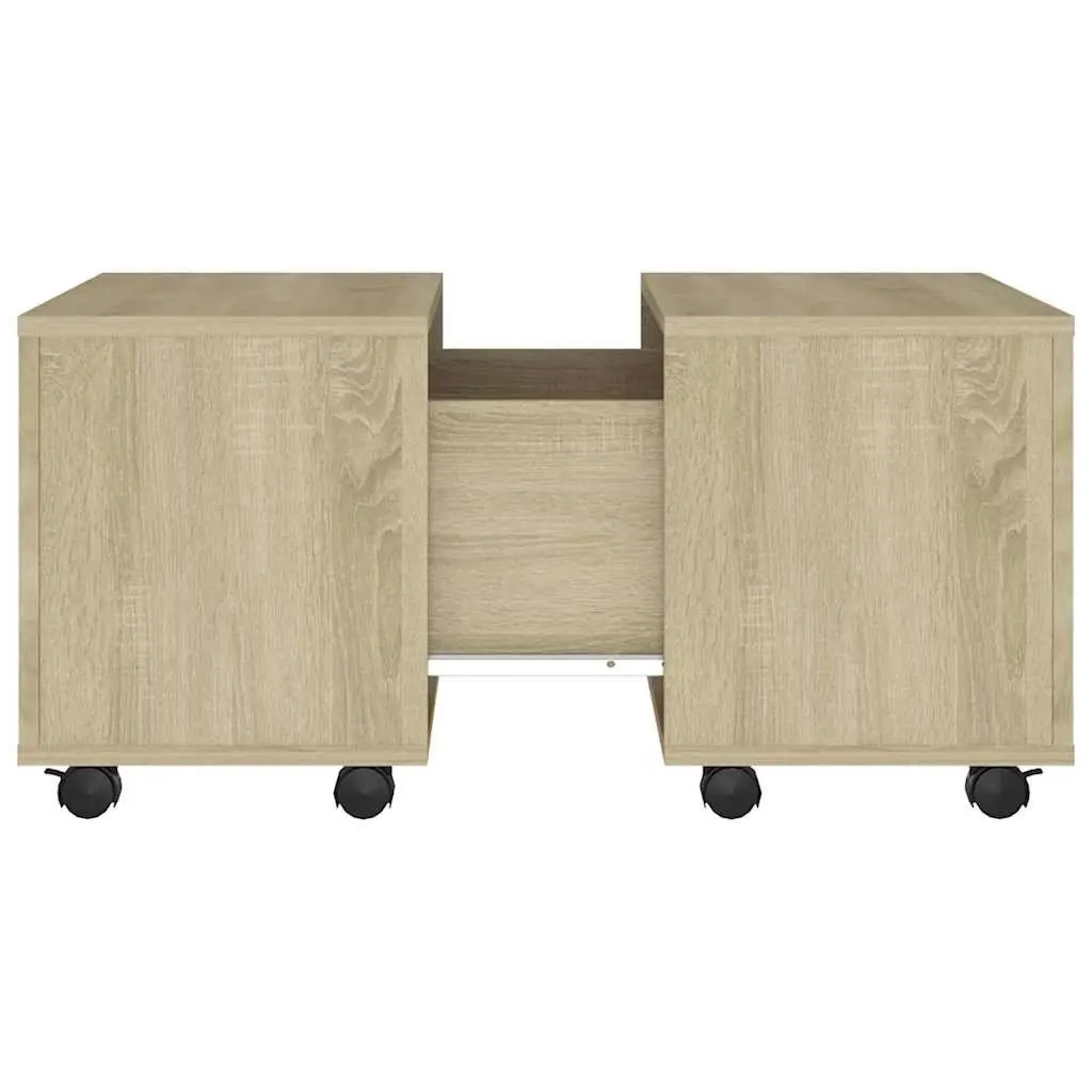 Sonoma Oak Extendable Coffee Table with Wheels
