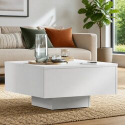 Elegant White Coffee Table for Living Room