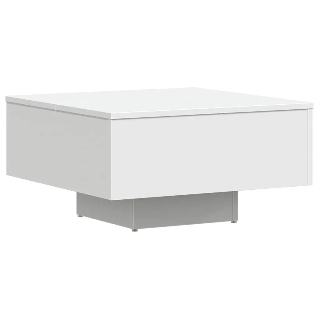 Coffee Table White 60x60x31.5 cm Engineered Wood Centre Living Room Accent