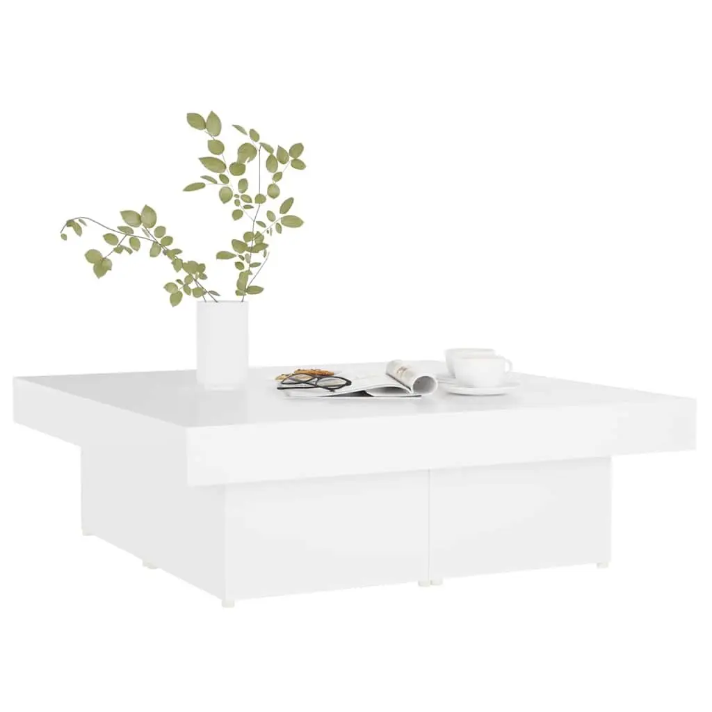 White Coffee Table 90x90x28cm for Living Rooms