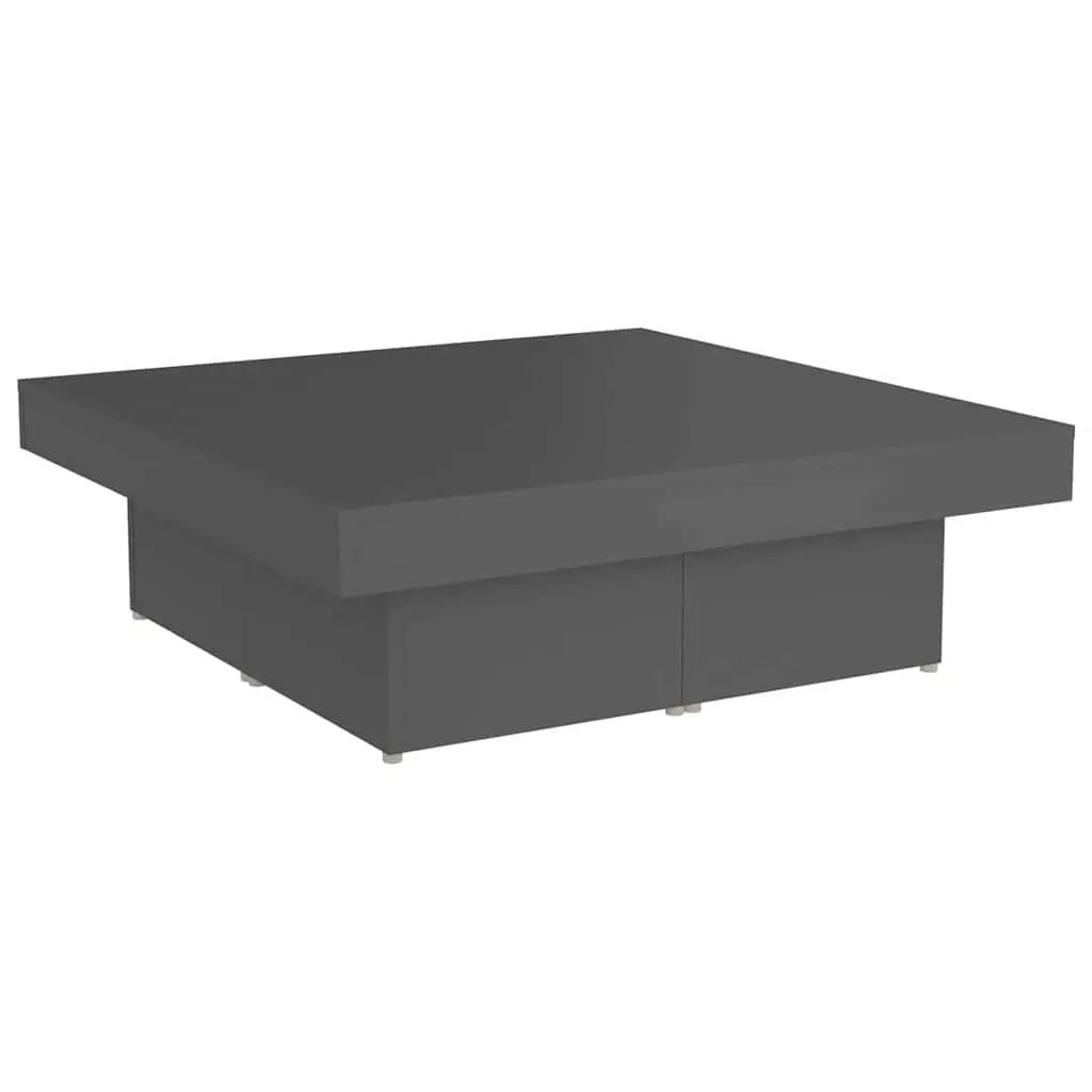 Coffee Table Grey 90x90x28cm Accent Living Room Centre Table Engineered Wood